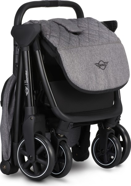 Mini By Easywalker Buggy Snap Kabin Boy Travel Sistem Bebek Arabası - Soho Grey, tek tuşla otomatik katlanan bebek arabası