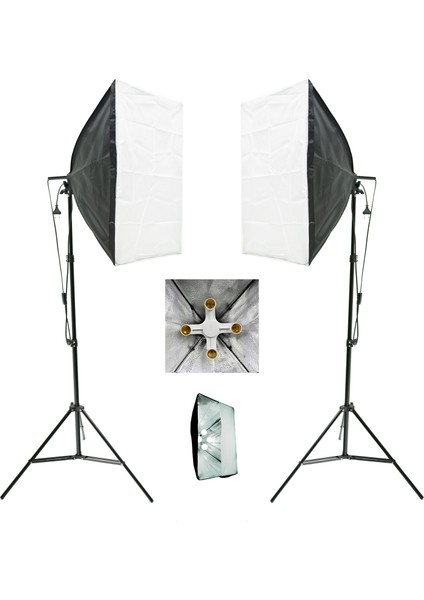 Softbox Dört Lambalı 2 Adet