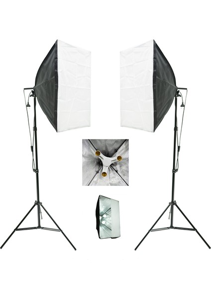 Softbox Üç Lambalı