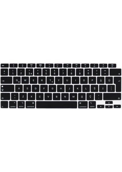 MacBook Air 13 M1 2021 Klavye Koruyucu 13.3" A2337 Uyumlu Türkçe Q Silikon Ped