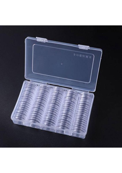 100X Madeni Para Kapsülleri Yuvarlak Madeni Para Plastik Para Kapları Paralar İçin (Yurt Dışından) fırsatları