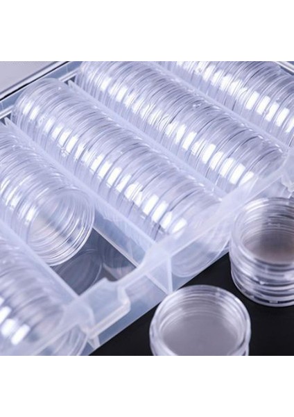 100 Adet Plastik Memorial Para Depolama Kapsülleri Kutu ile 27mm Toplayın (Yurt Dışından)