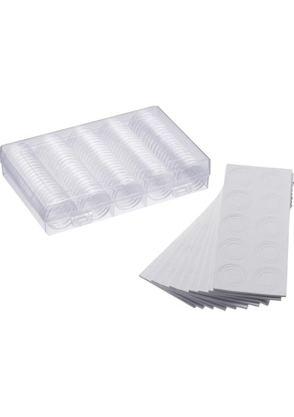 100X Yuvarlak Kapsül W/ 100X Eva Pad Beyaz Anlaşmak Bir Şefreli Para Sistemleri Kapalı (Yurt Dışından)