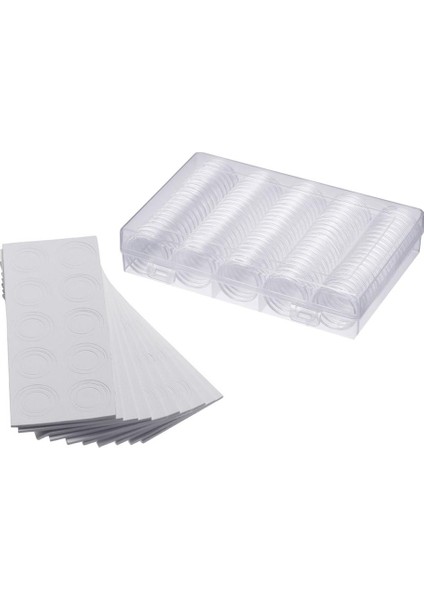 100X Yuvarlak Kapsül W/ 100X Eva Pad Beyaz Anlaşmak Bir Şefreli Para Sistemleri Kapalı (Yurt Dışından)