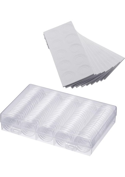 100X Yuvarlak Kapsül W/ 100X Eva Pad Beyaz Anlaşmak Bir Şefreli Para Sistemleri Kapalı (Yurt Dışından)