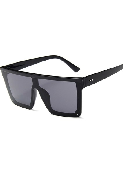 Kare Güneş Kadınlar Vintage Boy Güneş Gözlükleri Kadın Büyük Çerçeve Shades Lady UV400 (Yurt Dışından)