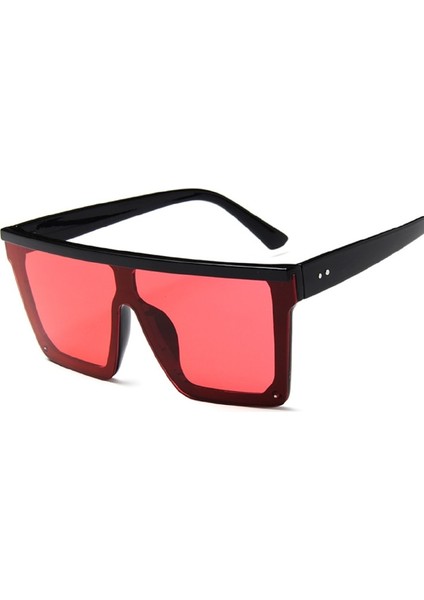 Kare Güneş Kadınlar Vintage Boy Güneş Gözlükleri Kadın Büyük Çerçeve Shades Lady UV400 (Yurt Dışından)