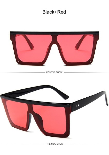 Kare Güneş Kadınlar Vintage Boy Güneş Gözlükleri Kadın Büyük Çerçeve Shades Lady UV400 (Yurt Dışından) fiyatları