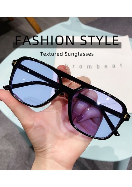 Vintage Kare Güneş Kadınlar Retro Marka Ayna Güneş Gözlükleri Kadın Siyah Sarı Moda Şeker Renkleri (Yurt Dışından) fırsatları