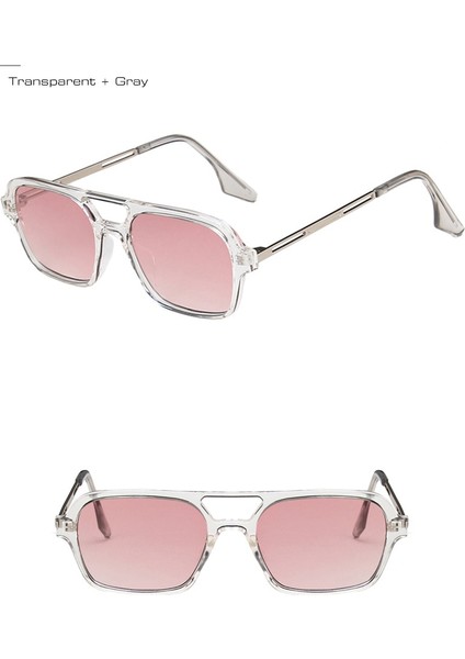 Retro Çift Köprü Kadın Güneş Gözlüğü Moda Pembe Gradyan Gözlük Trend Oyuk Leopar Mavi Güneş Gözlükleri Erkekler Shades (Yurt Dışından) fiyatları