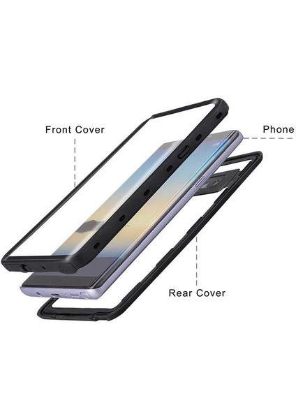 Samsung Galaxy Note 9 Uyumlu Kılıf Su Geçirmez 360 Derece Koruma Waterproof Telefon Kılıfı Kabı