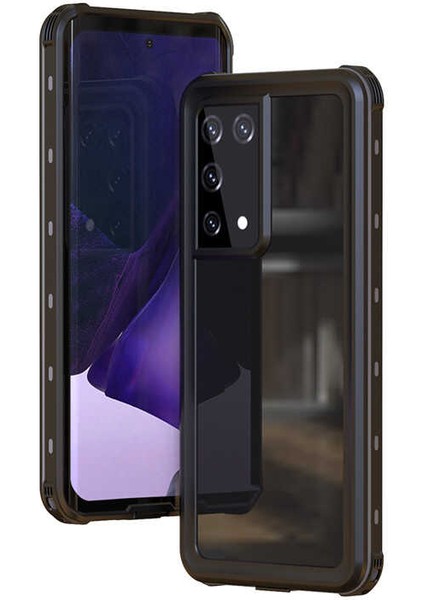 Samsung Galaxy S21 Ultra Uyumlu Kılıf Su Geçirmez 360 Derece Koruma Waterproof Telefon Kılıfı Kabı