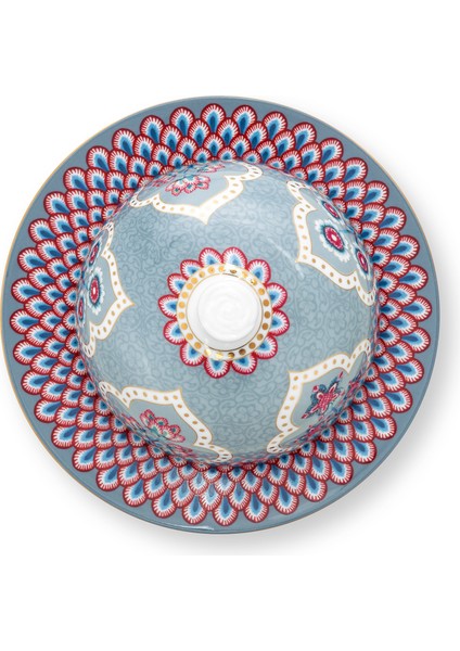 Flower Festival Mavi Yuvarlak Tereyağlık 17 cm fiyatları