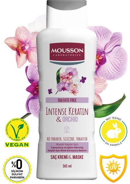 Yoğun Keratin & Orkide Içeren Renk Koruyucu ve Yıpranmayı Onaran Saç Bakım Krem ve Maskesi 365 ml