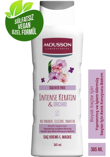 Yoğun Keratin & Orkide Içeren Renk Koruyucu ve Yıpranmayı Onaran Saç Bakım Krem ve Maskesi 365 ml