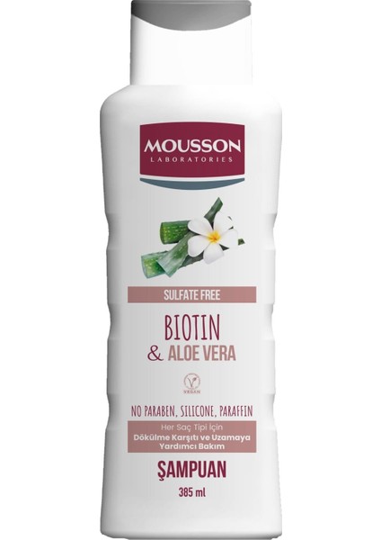 Biotin ve Aloe Vera Içeren Dökülme Karşıtı ve Uzamaya Saç Bakım Şampuanı 385 ml