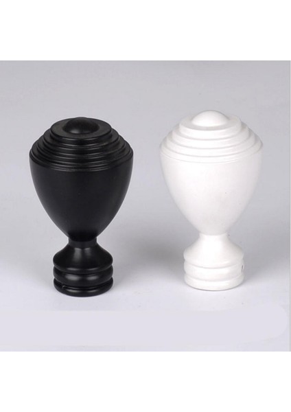 28 mm Pencere Arıtma Çubuğu Uçları Kapaklar Perde Kutup Finial, 1pcs/ Paket Siyah O (Yurt Dışından)