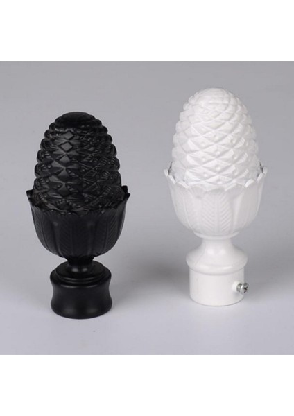 1 Drapery Perde Çubuk 28 mm Dia Için Kapakları Finials Uçlar. Kutup Siyahı (Yurt Dışından) fırsatları