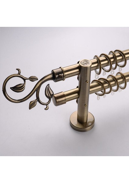 Pencere Perdesi Çubuk Uçları Finials Perdelik Kutup Dekoratif Kafaları Kapaklar Dia. 28 mm Yaprak- Bronz (Yurt Dışından) fiyatları