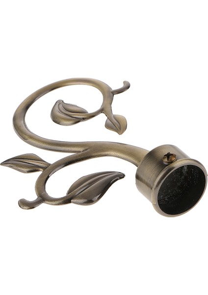 Pencere Perdesi Çubuk Uçları Finials Perdelik Kutup Dekoratif Kafaları Kapaklar Dia. 28 mm Yaprak- Bronz (Yurt Dışından) modelleri