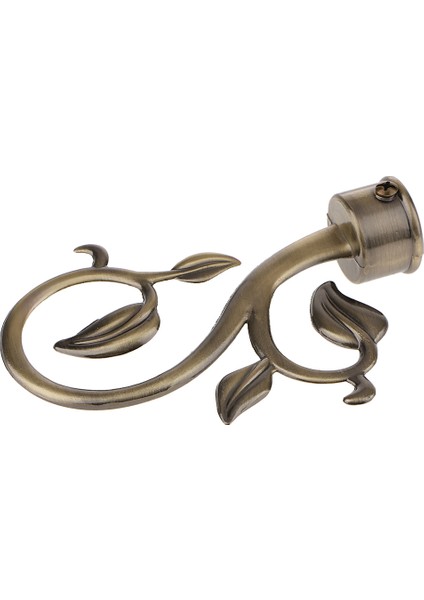 Pencere Perdesi Çubuk Uçları Finials Perdelik Kutup Dekoratif Kafaları Kapaklar Dia. 28 mm Yaprak- Bronz (Yurt Dışından) fırsatları