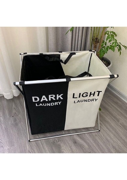 Çift Taraflı Çamaşır Sepeti - Siyah (Yurt Dışından)
