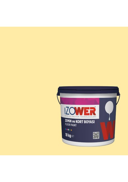 izower Zemin ve Kort Boyası – Krem 10 (18KG)