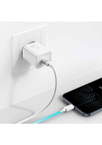 Super Sı 1c 20W Hızlı Şarj Adaptörü Type-C To Lıghtnıng