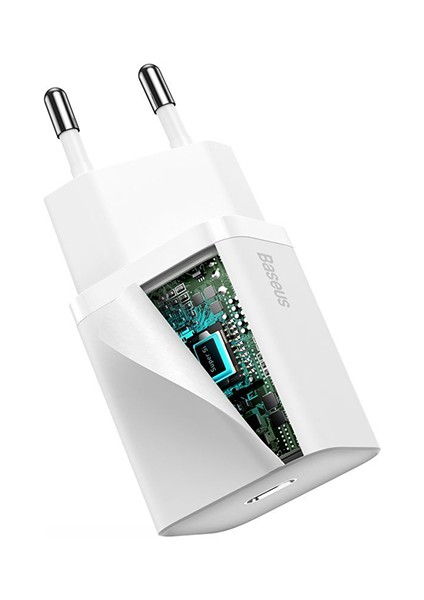 Super Sı 1c 20W Hızlı Şarj Adaptörü Type-C To Lıghtnıng