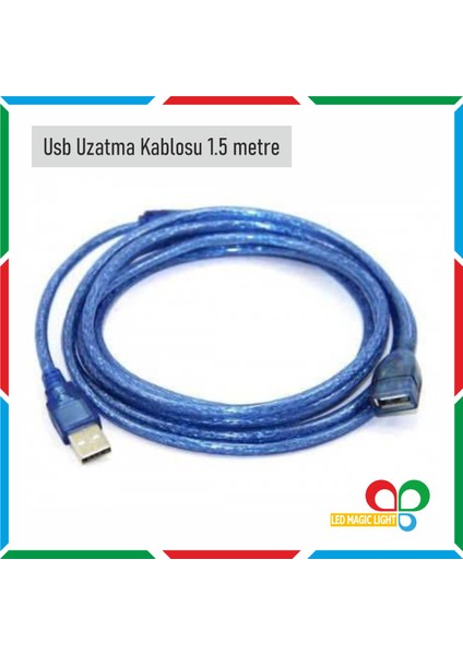 Led Magic Light USB Uzatma Kablosu 1.5 Metre