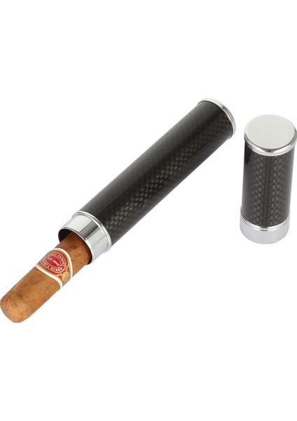 Metal Puro Tüp Karbon Fiber Cebi Tek Taşınabilir Mini Puro Neme Kutusu Seyahat Tutucu Siyah Sigara Aksesuarları | Puro Aksesuarları (Yurt Dışından) modelleri