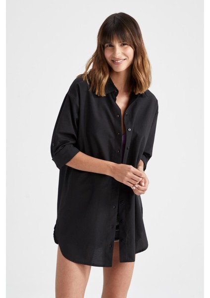 Fall in Love Regular Fit Pamuklu Plaj Gömleği W8241AZ22SM fırsatları