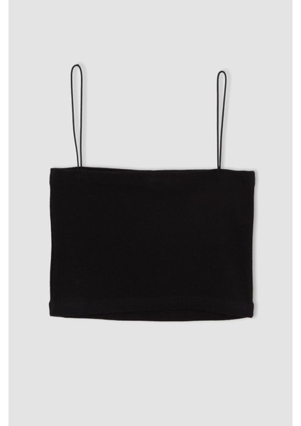 Coool Skinny Fit İp Askılı Pamuklu Crop Top U0358AZ22SM