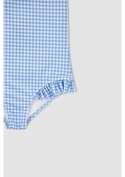 Kız Çocuk Pötikareli Fıfırlı Esnek Dokulu Mayo W7355A622SM modelleri