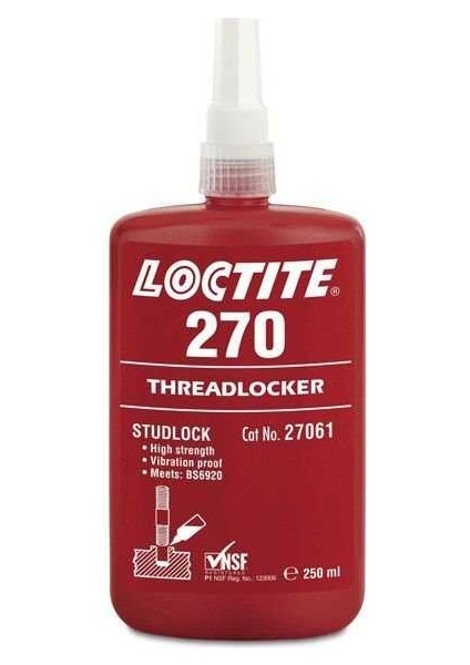 270 Yüksek Mukavemetli Sökülmez Civata Sabitleyici 250 ml