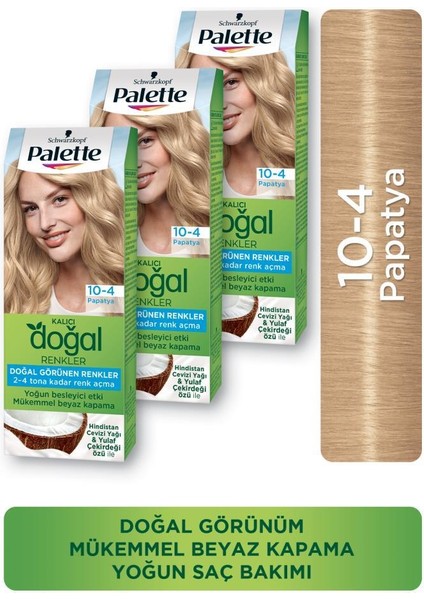 Kalıcı Doğal Renkler Saç Boyası 10-4 Papatya x 3 Adet