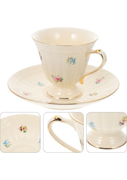 1 Takım Retro Tarzı Kahve Fincanı Saksı Set Seramik Kupası Kahve Fincanı Su Kupası | Kupalar lar