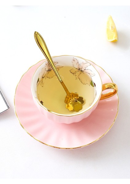 Avrupa Seramik Kupası Porselen Avrupa Tarzı Öğleden Sonra Çay Yeniden Kullanılabilir Çevre Dostu Seyahat Kupası ve Firma Ev Tazas Drinkware 50 | Teacup tabak Setleri (Yurt Dışından)