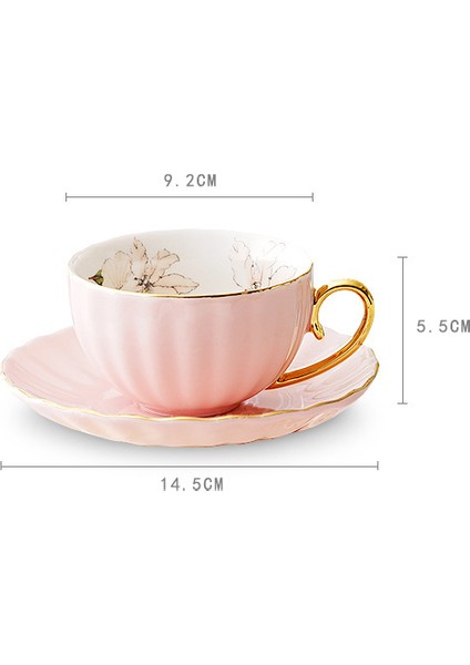 Avrupa Seramik Kupası Porselen Avrupa Tarzı Öğleden Sonra Çay Yeniden Kullanılabilir Çevre Dostu Seyahat Kupası ve Firma Ev Tazas Drinkware 50 | Teacup tabak Setleri (Yurt Dışından)