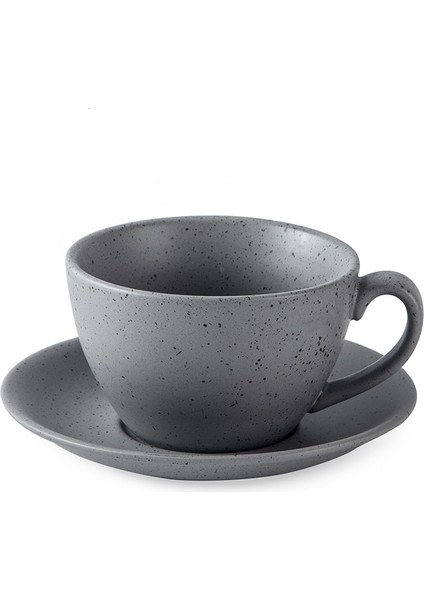 (Gri) Yaratıcı Kahve Fincanı Set Özel Restoran Bar Gri Retro Japon Tarzı Garland Seramik