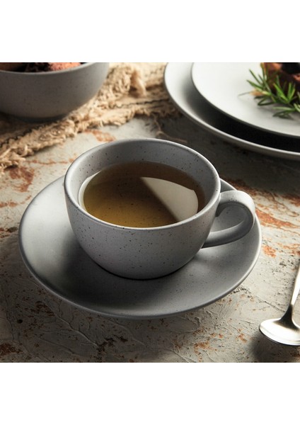 (Gri) Yaratıcı Kahve Fincanı Set Özel Restoran Bar Gri Retro Japon Tarzı Garland Seramik