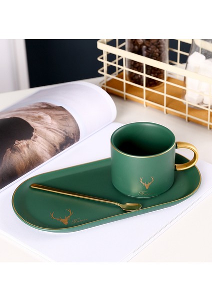Lüks Nordic Kahve Fincanı Seramik Öğleden Sonra Çay Çevre Dostu Türk Arapça Sevimli Seyahat Kupası Kullanımlık Tazas De Cafe Drinkware 50 | Teacup tabak Setleri (Yurt Dışından)