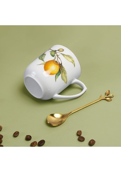 250 ml Fransız Retro Çaydanlık Kahve Kupa Kaşık Set Altın Kenar Fincan Firması Çilek Çiçek Büyük Çay Fincanı Öğleden Sonra Çay Restoran Kafe | Kupalar