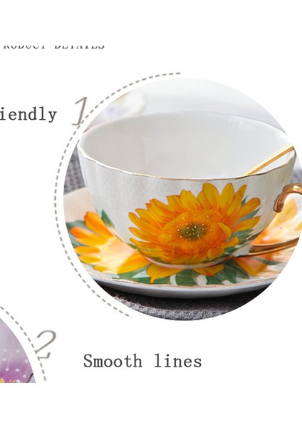 İngiliz Kemik Çin Çay Kahve Fincanı Fincan Seti Set Çiçek Desen Çay Fincanı Set Modern Seramik Kahve Fincanları Porselen Çay Bardağı Hediye | Duvar Takımları Setleri