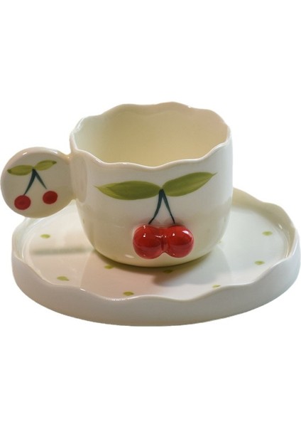 Sevimli Seramik Kupası Minimalist Öğleden Sonra Çay Seyahat Basit Ofis Kahve Fincanı Daire Seti Yeniden Kullanılabilir Modern Drinkware | Kahve Kupası Setleri