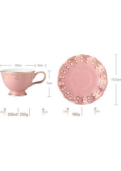 Avrupa Küçük Lüks Zarif Kahve Fincanı ve Tabağı Hollow Desen Seramik Fincan İngiliz Öğleden Sonra Çiçek Çay Bardağı Seti Drinkware | Kupa lar fırsatları