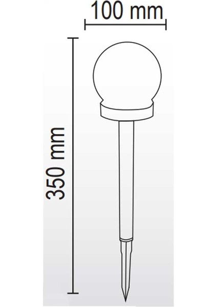 3 Watt Solar Kazıklı Glop Çim Armatürü