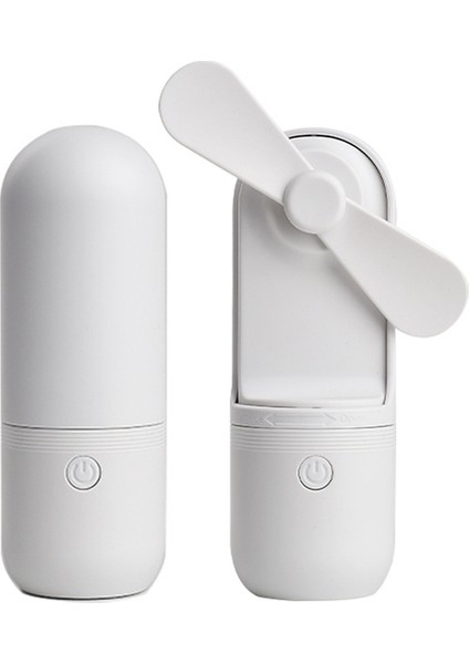 USB Şarj El Tipi Mini Katlanır Fan Masaüstü Fan Beyaz (Yurt Dışından)
