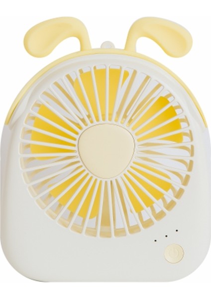 WT-F14 1200 Mah Köpek Şekli 3 Hızlı Kontrollü Mini Taşınabilir Fan Beyaz (Yurt Dışından)