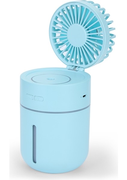 T9 Taşınabilir Ayarlanabilir USB Şarj Masaüstü Humiding Fan 3 Hızlı Kontrol Mavi (Yurt Dışından)
